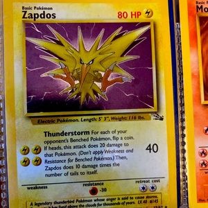 Zapdos Holo Pokemon Card
